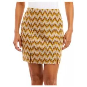 Belle du Jour Juniors Pull-on Double-Knit Chevron Skirt Size Large